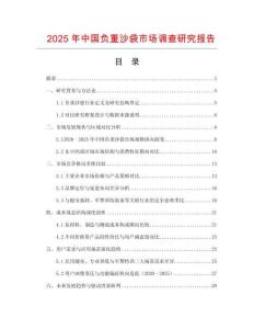 2025年中國負重沙袋市場調查研究報告