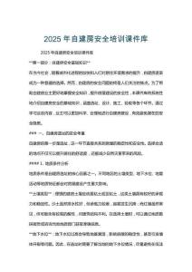 2025年自建房安全培訓課件庫