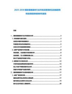 2025-2030攝影攝像器材行業市場深度調研及發展趨勢和投資前景預測研究報告