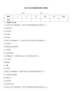 2025年安全碰撞測(cè)試題目及答案