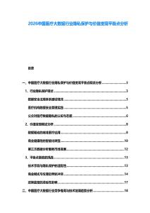 2026中國醫(yī)療大數(shù)據(jù)行業(yè)隱私保護(hù)與價(jià)值變現(xiàn)平衡點(diǎn)分析