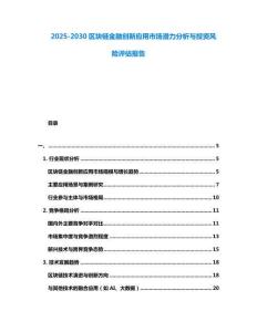 2025-2030區塊鏈金融創新應用市場潛力分析與投資風險評估報告