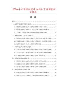 2026年中國橡膠緩沖塊端頭市場調查研究報告