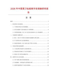 2026年中國(guó)菜刀砧板架市場(chǎng)調(diào)查研究報(bào)告