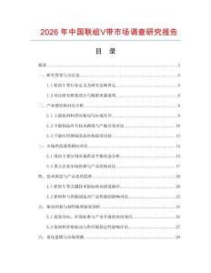 2026年中國聯組Ⅴ帶市場調查研究報告
