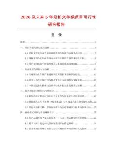 2026及未來5年紐扣文件袋項目可行性研究報告