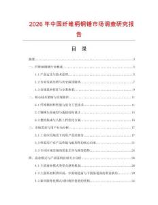 2026年中國纖維柄銅錘市場調查研究報告