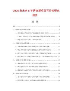 2026及未來5年薩克斯項目可行性研究報告