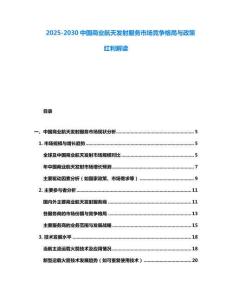 2025-2030中國商業航天發射服務市場競爭格局與政策紅利解讀