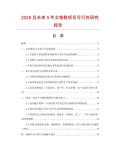 2026及未來5年女拖鞋項目可行性研究報告