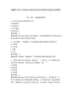 2026年嵩山少林武術職業學院單招職業技能考試題庫帶答案詳解（實用）