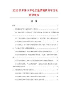 2026及未來(lái)5年電加溫玻璃項(xiàng)目可行性研究報(bào)告
