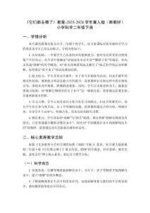 《它們都去哪了》教案-2025-2026學年冀人版（新教材） 小學科學二年級下冊