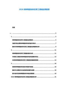 2026特種陶瓷材料在軍工領(lǐng)域應(yīng)用前景