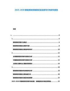 2025-2030散裝煤炭貿易現(xiàn)狀及投資可行性研究報告