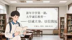 新年開學第一課：大學誠信教育以誠立身，以信致遠