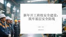新年開工班組安全建設：筑牢基層安全防線