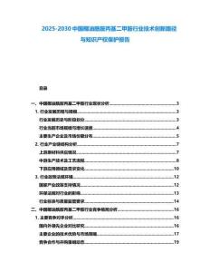 2025-2030中国椰油酰胺丙基二甲胺行业技术创新路径与知识产权保护报告