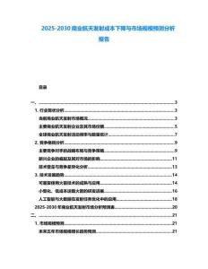 2025-2030商業(yè)航天發(fā)射成本下降與市場規(guī)模預測分析報告