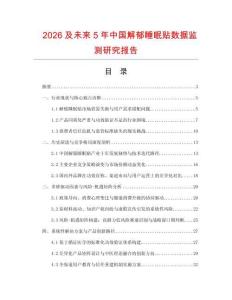 2026及未來5年中國解郁睡眠貼數(shù)據(jù)監(jiān)測(cè)研究報(bào)告