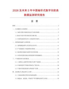 2026及未来5年中国袖珍式数字兆欧表数据监测研究报告