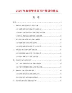 2026年虹吸管項目可行性研究報告