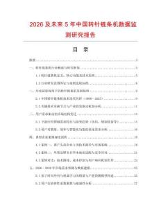 2026及未來5年中國轉(zhuǎn)針鏈條機數(shù)據(jù)監(jiān)測研究報告