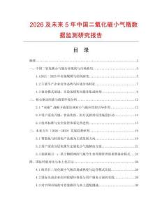 2026及未來5年中國二氧化碳小氣瓶數(shù)據(jù)監(jiān)測研究報(bào)告