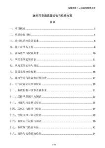 送排風(fēng)系統(tǒng)質(zhì)量驗收與檢查方案