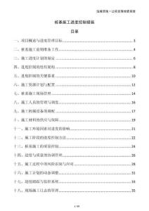 樁基施工進度控制措施