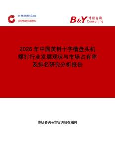 2026年中國美制十字槽盤頭機螺釘行業(yè)發(fā)展現(xiàn)狀與市場占有率及排名研究分析報告