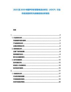 2025至2030中國聲學多普勒電流分析儀（ADCP）行業市場深度研究與戰略咨詢分析報告