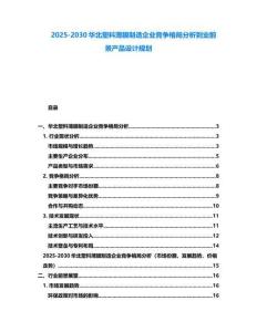 2025-2030華北塑料薄膜制造企業競爭格局分析到業前景產品設計規劃