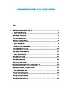 中國咖啡連鎖品牌區域擴張與門店運營效率報告