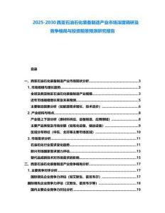 2025-2030西亞石油石化裝備制造產業(yè)市場深度調研及競爭格局與投資前景預測研究報告