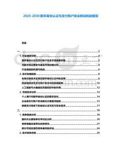 2025-2030數字身份認證與支付賬戶安全聯動機制報告