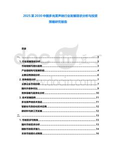 2025至2030中國多光束聲納行業發展現狀分析與投資策略研究報告