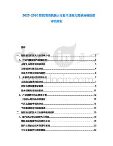 2025-2030智能清潔機(jī)器人行業(yè)市場(chǎng)潛力需求分析投資評(píng)估規(guī)劃
