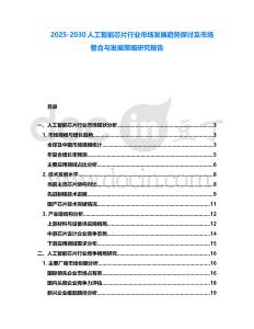 2025-2030人工智能芯片行業(yè)市場發(fā)展趨勢探討及市場整合與發(fā)展策略研究報(bào)告