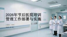 2026年节后医院培训管理工作部署与实施