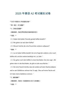 2025年德語A2考試模擬試卷