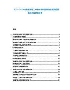 2025-2030中東石油化工產(chǎn)業(yè)市場供需態(tài)勢及投資前景規(guī)劃分析研究報告