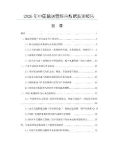 2026年中國輸送管膠帶數據監測報告