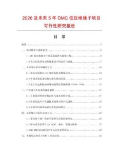 2026及未來5年DMC低壓絕緣子項目可行性研究報告