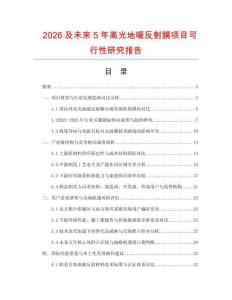 2026及未來5年高光地暖反射膜項目可行性研究報告