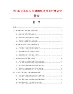 2026及未來5年揉面機(jī)項(xiàng)目可行性研究報(bào)告