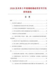 2026及未來5年玻璃絕緣紙項目可行性研究報告
