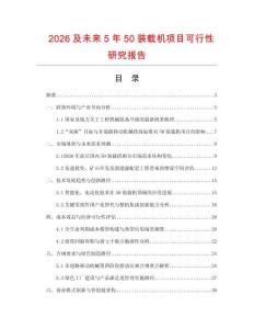 2026及未來5年50裝載機(jī)項(xiàng)目可行性研究報(bào)告