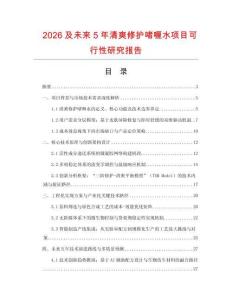 2026及未來5年清爽修護啫喱水項目可行性研究報告