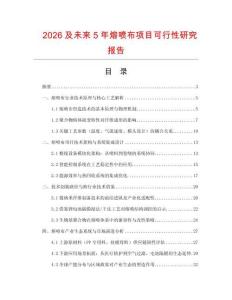 2026及未來5年熔噴布項目可行性研究報告